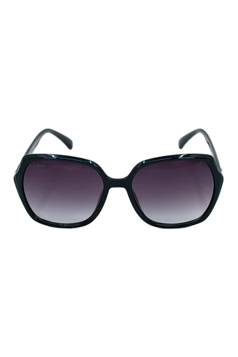 Oversized Black Sunglasses in Butterfly Design