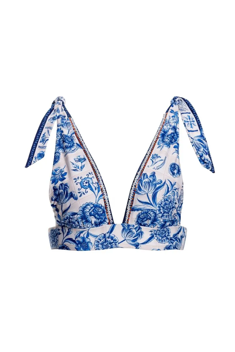 Laurie Azure Bikini Top