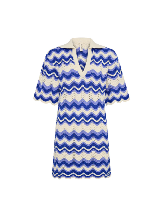Load image into Gallery viewer, Leighton Mini Dress Blue Wave - Dress
