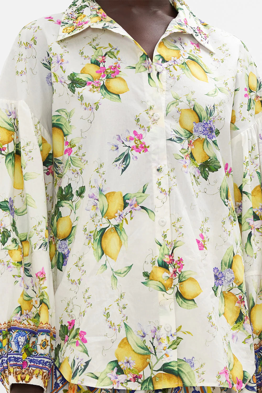 Load image into Gallery viewer, Balloon Sleeve Shirt Blouse Caterina Spritz - Top
