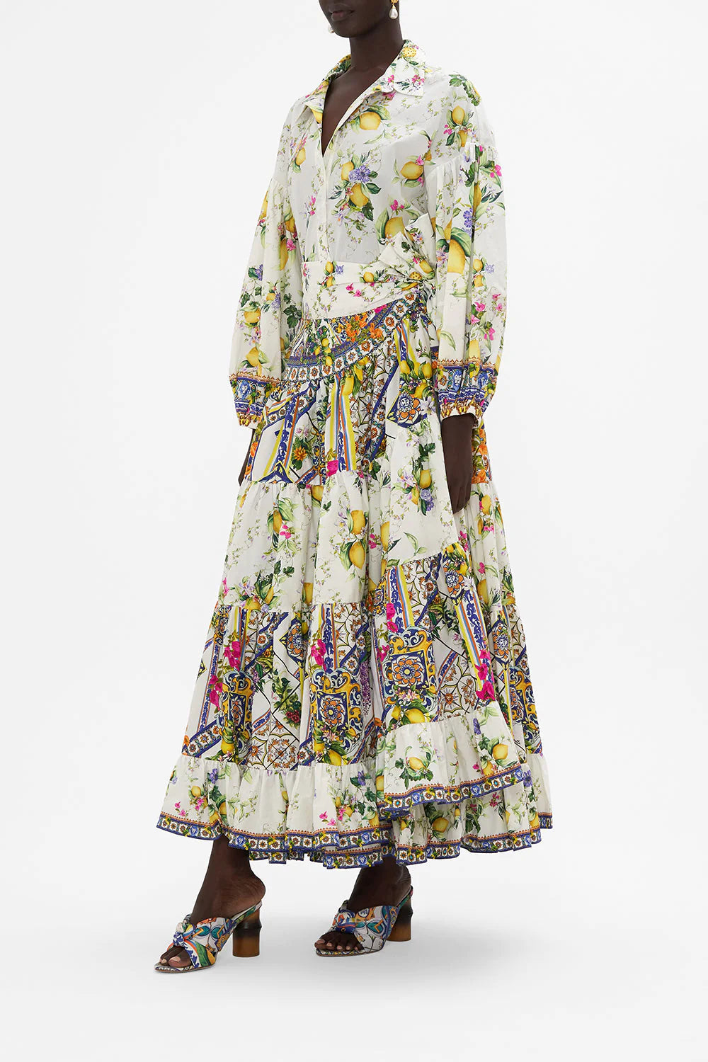 Load image into Gallery viewer, Balloon Sleeve Shirt Blouse Caterina Spritz - Top
