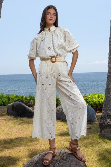 Pants Leni Ecru - Trousers