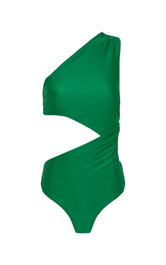 Cut Out One Shoulder One Piece Verdant - One Piece