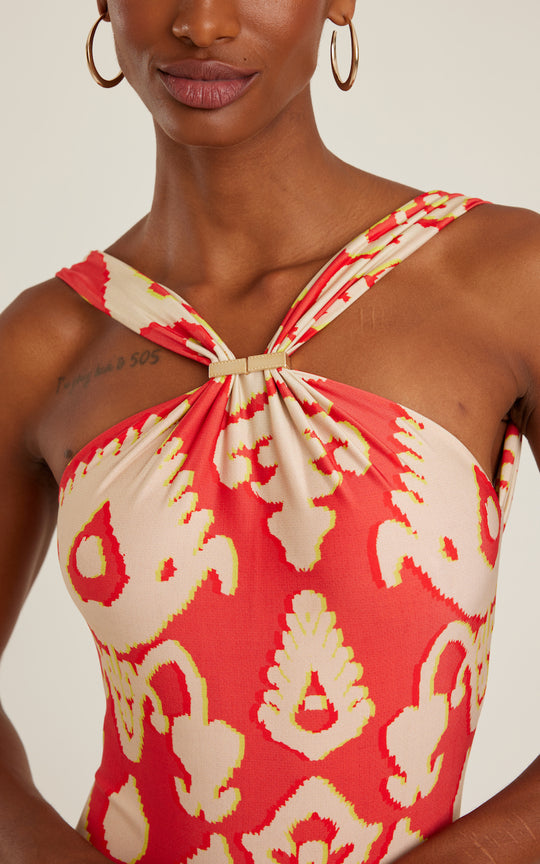 Load image into Gallery viewer, Detailed High Neck One Piece Turkey - One Piece

