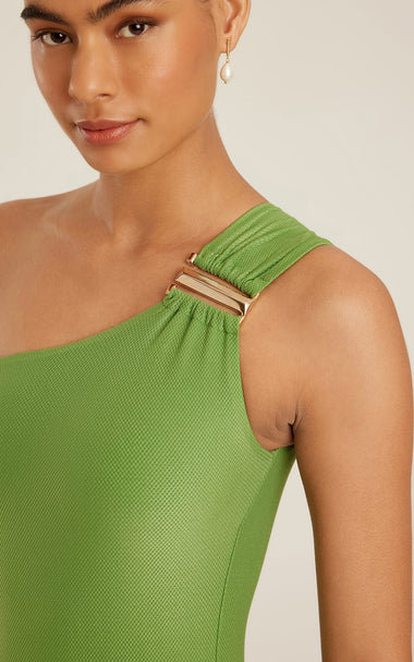 Detailed Shoulder One Piece Matcha - One Piece