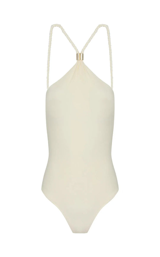 Load image into Gallery viewer, Rope Halterneck One Piece Off White - One Piece
