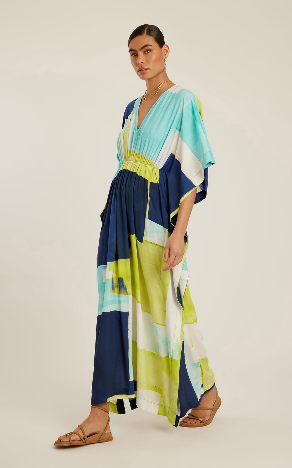 Load image into Gallery viewer, Rushed Kaftan Bleue - Kaftan
