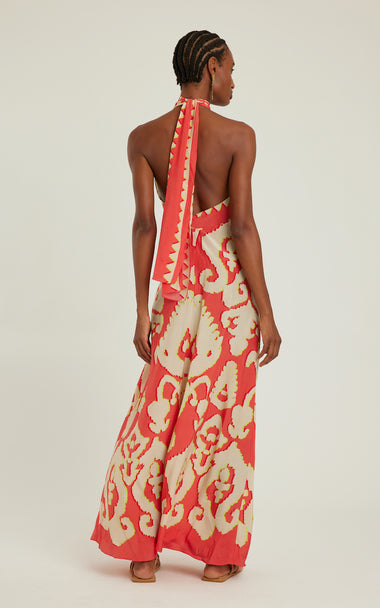 Silk Cross Neck Dress Turkey - Dress