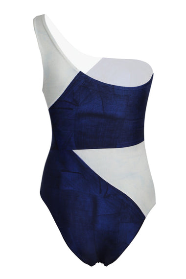 One Shoulder One Piece Abstract