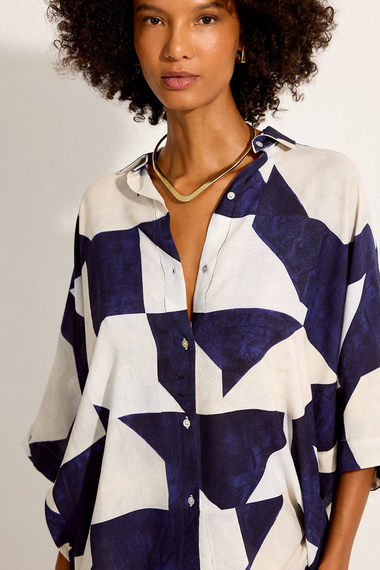 Oversized Cut Shirt Abstract