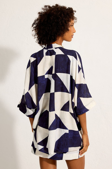 Oversized Cut Shirt Abstract