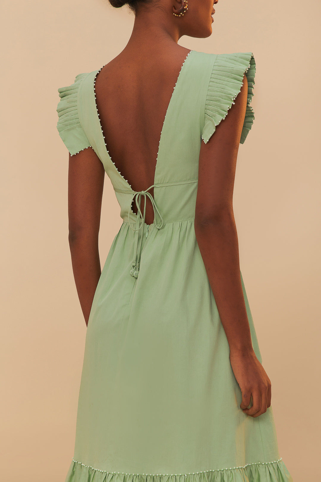 Load image into Gallery viewer, Light Green Butterfly Midi Dress

