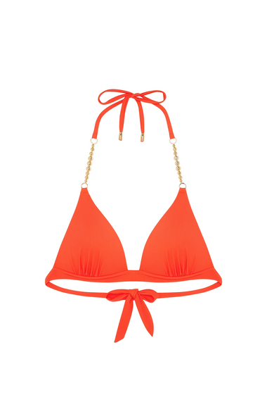 Lilien Orange Bikini Top - Bikini Top