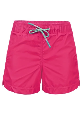 Boy's Pink Swim Shorts With Colored Cords