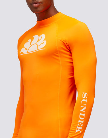 Long Sleeve Rash Guard Neon Orange - Rash Guard