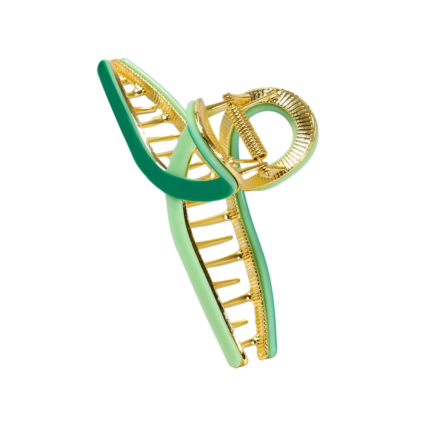 Load image into Gallery viewer, Loop Claw Clip Green/Light Green - OS - Hair Accesories
