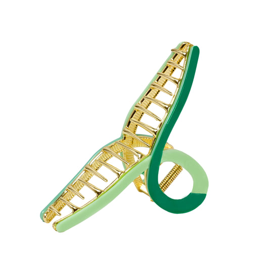 Loop Claw Clip Green/Light Green