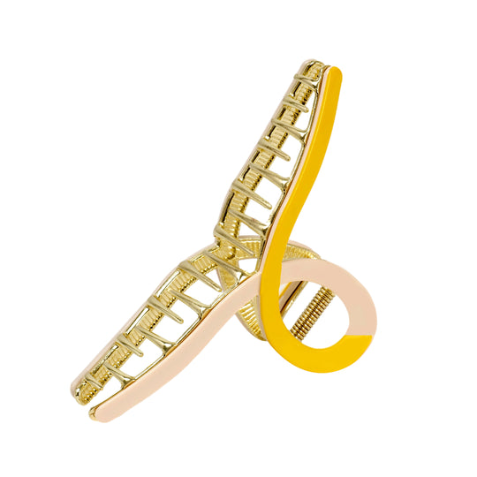 Loop Claw Clip Yellow/Beige