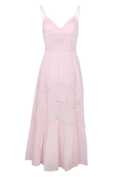 Esilda Heritage Cotton Midi Dress Pink