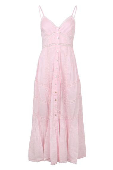 Esilda Heritage Cotton Midi Dress Pink