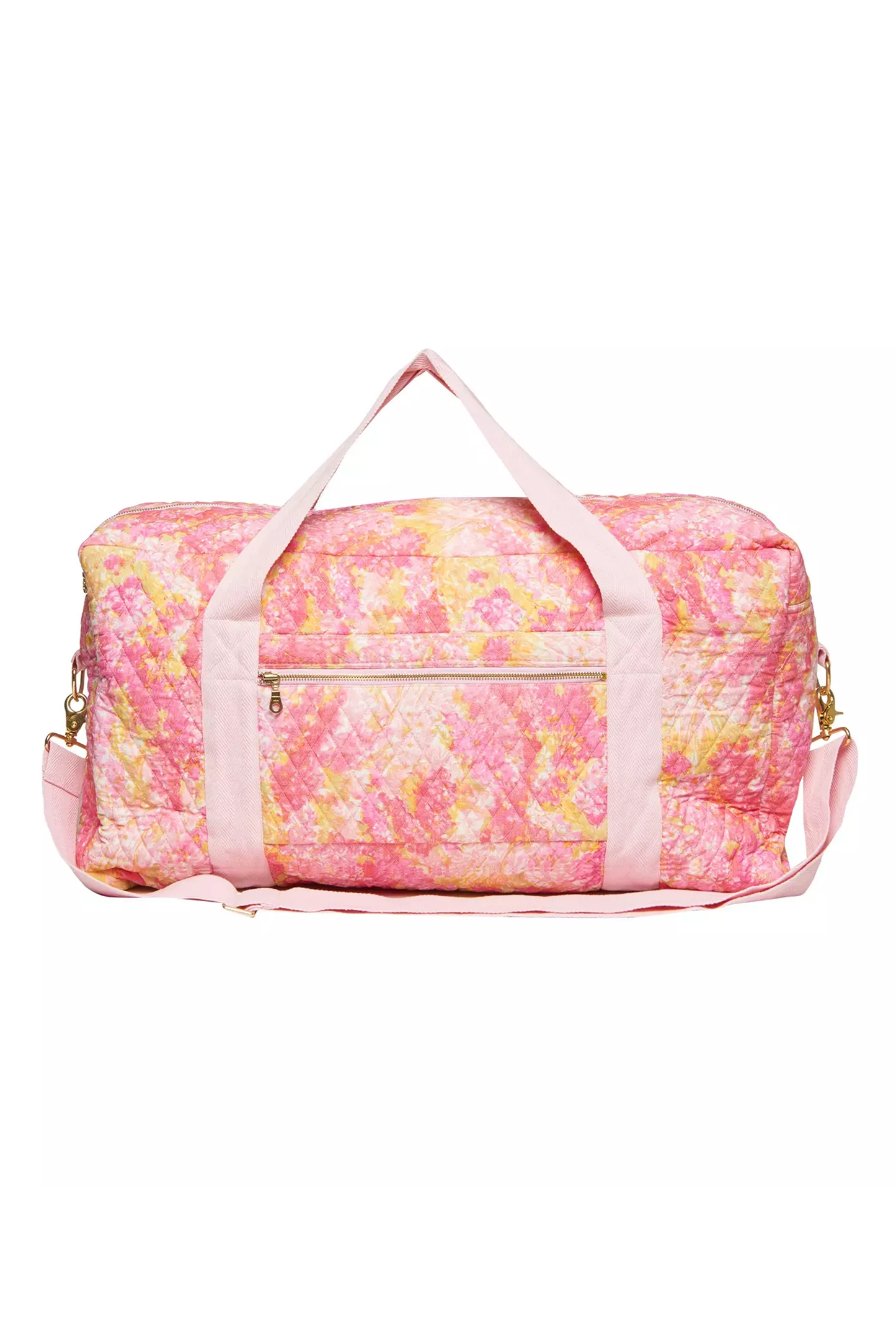 Load image into Gallery viewer, Pink Duffle Bag in Watercolour Floral Print - Bag
