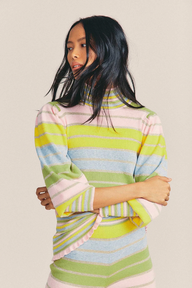 Crosby Mockneck Pullover Pastel Party - Top