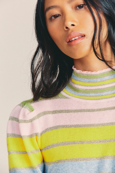 Crosby Mockneck Pullover Pastel Party - Top