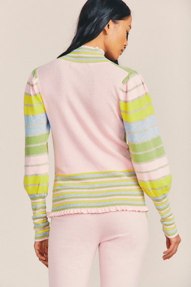 Crosby Mockneck Pullover Pastel Party - Top