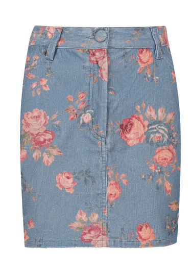 Hollywood Skirt Faded Denim