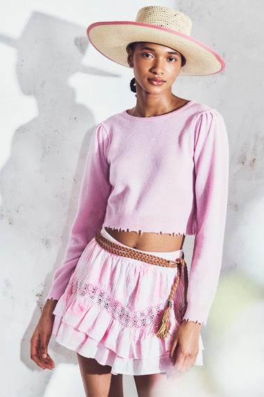 Lune Crop Pullover Pastel Pink - Pullover