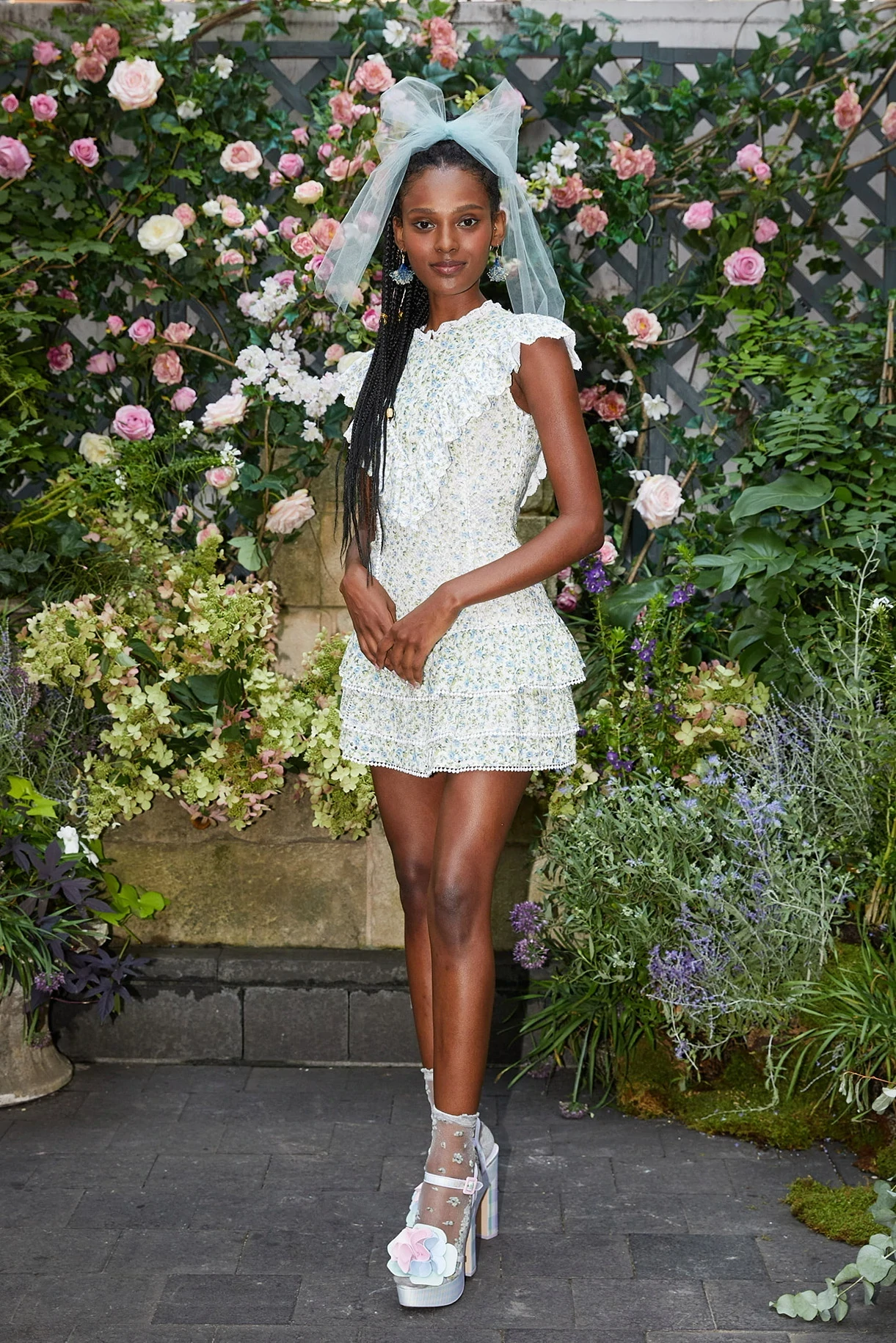 Load image into Gallery viewer, Lunetta Dress White Garden Stream - Dress
