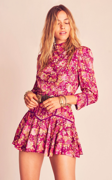 Mayberry Dress Magenta Diamond - Dress