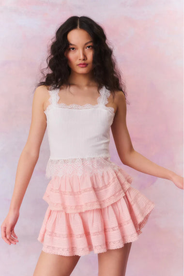 Ruffle Mini Skirt Bellerose Pink - Skirt