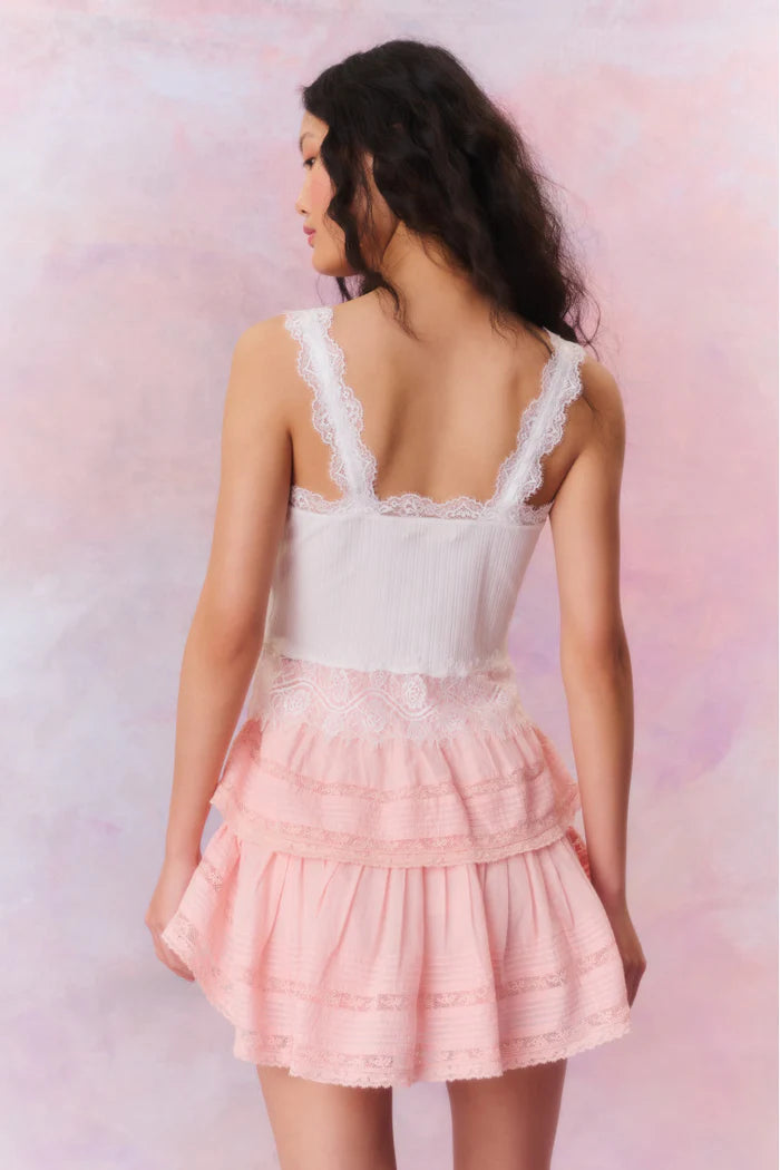 Load image into Gallery viewer, Ruffle Mini Skirt Bellerose Pink - Skirt
