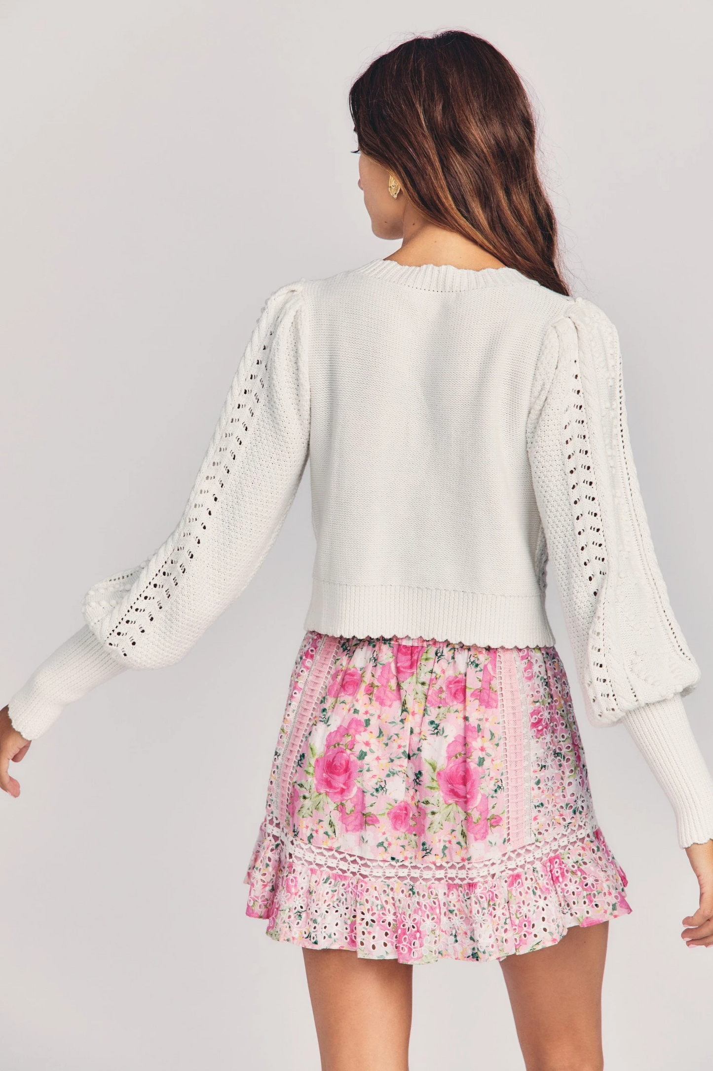 Load image into Gallery viewer, Romeo Cropped Cardigan White - Cardigan

