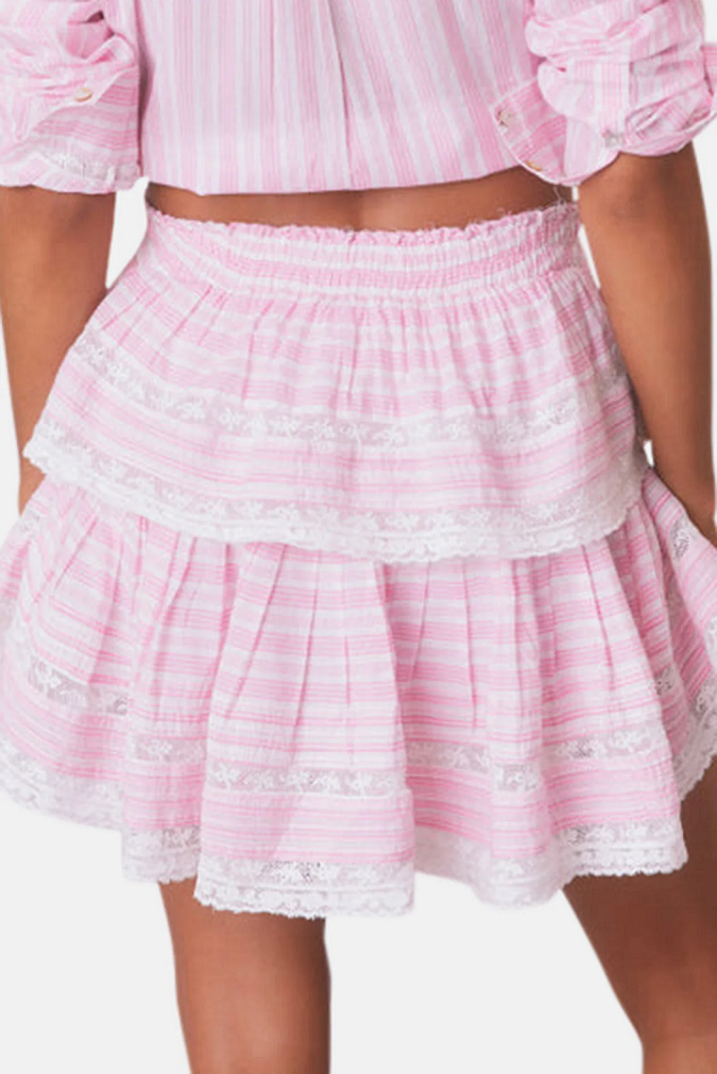 Load image into Gallery viewer, Ruffle Mini Skirt Captiva Pink - Skirt
