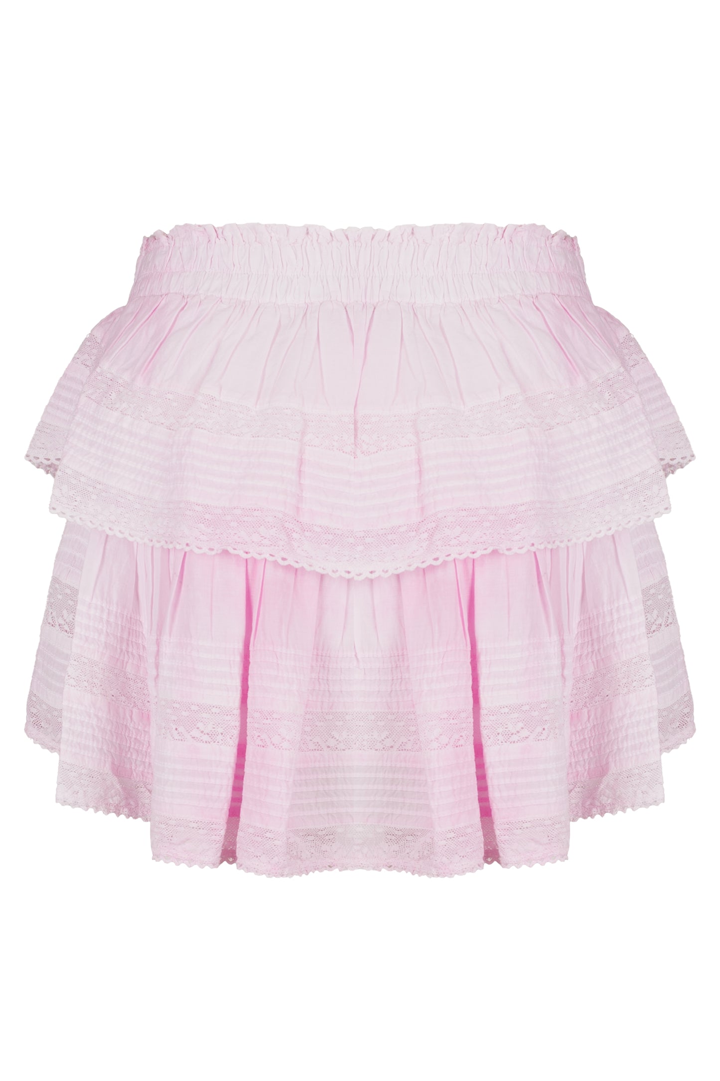 Load image into Gallery viewer, Ruffle Mini Skirt Peony Pink
