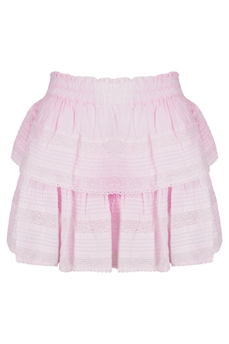 Ruffle Mini Skirt Peony Pink