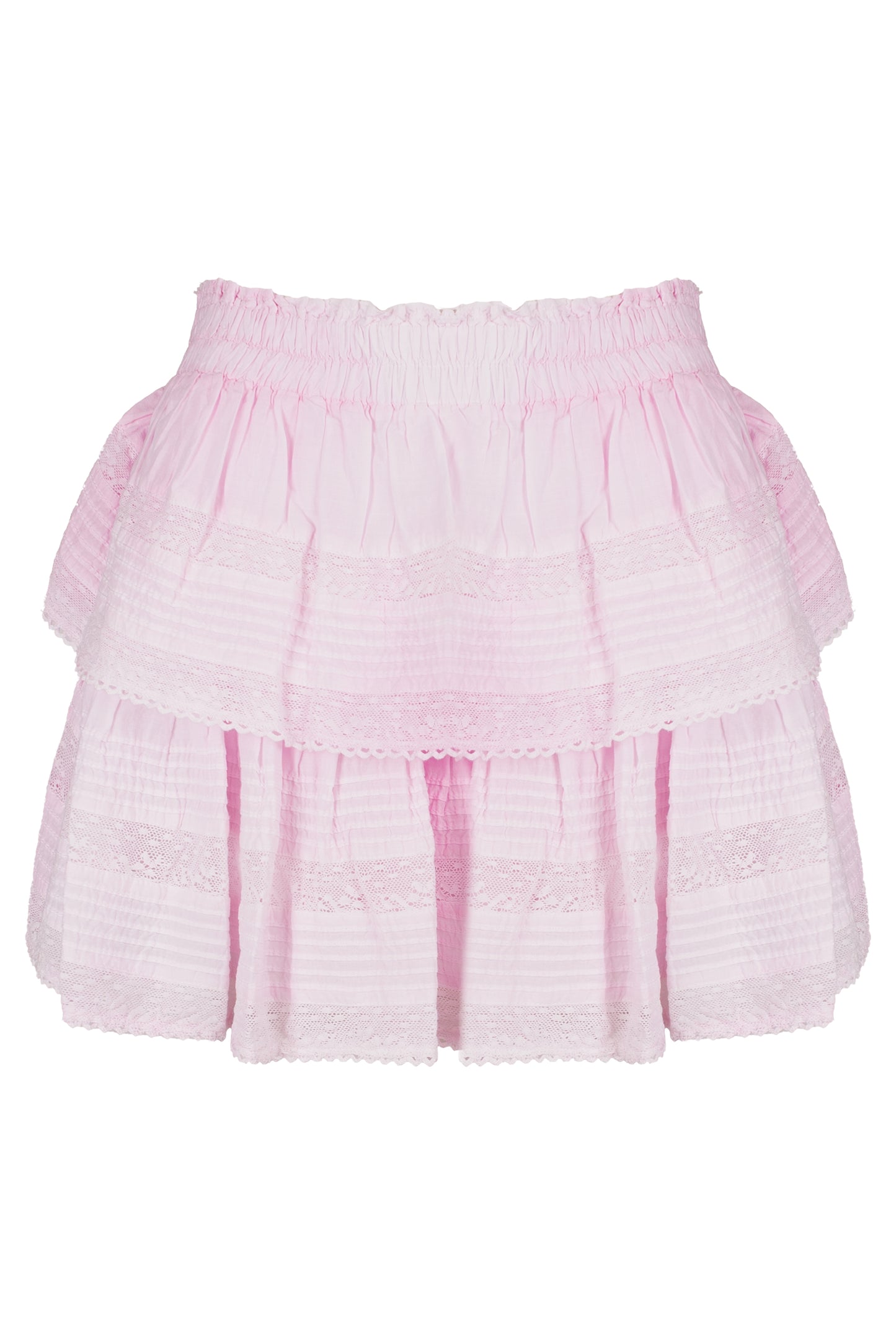 Load image into Gallery viewer, Ruffle Mini Skirt Peony Pink
