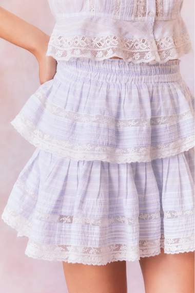 Ruffle Mini Skirt Vintage Voyage - Skirt