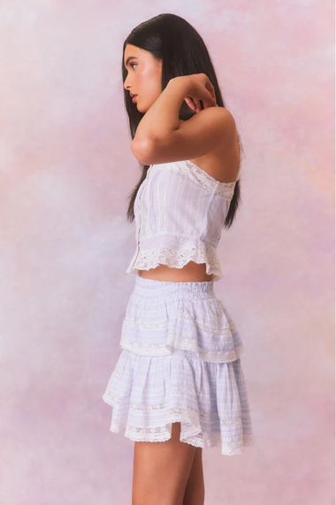 Ruffle Mini Skirt Vintage Voyage - Skirt