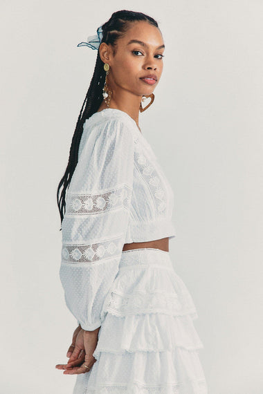 Salida Crop Top Antique White - Top