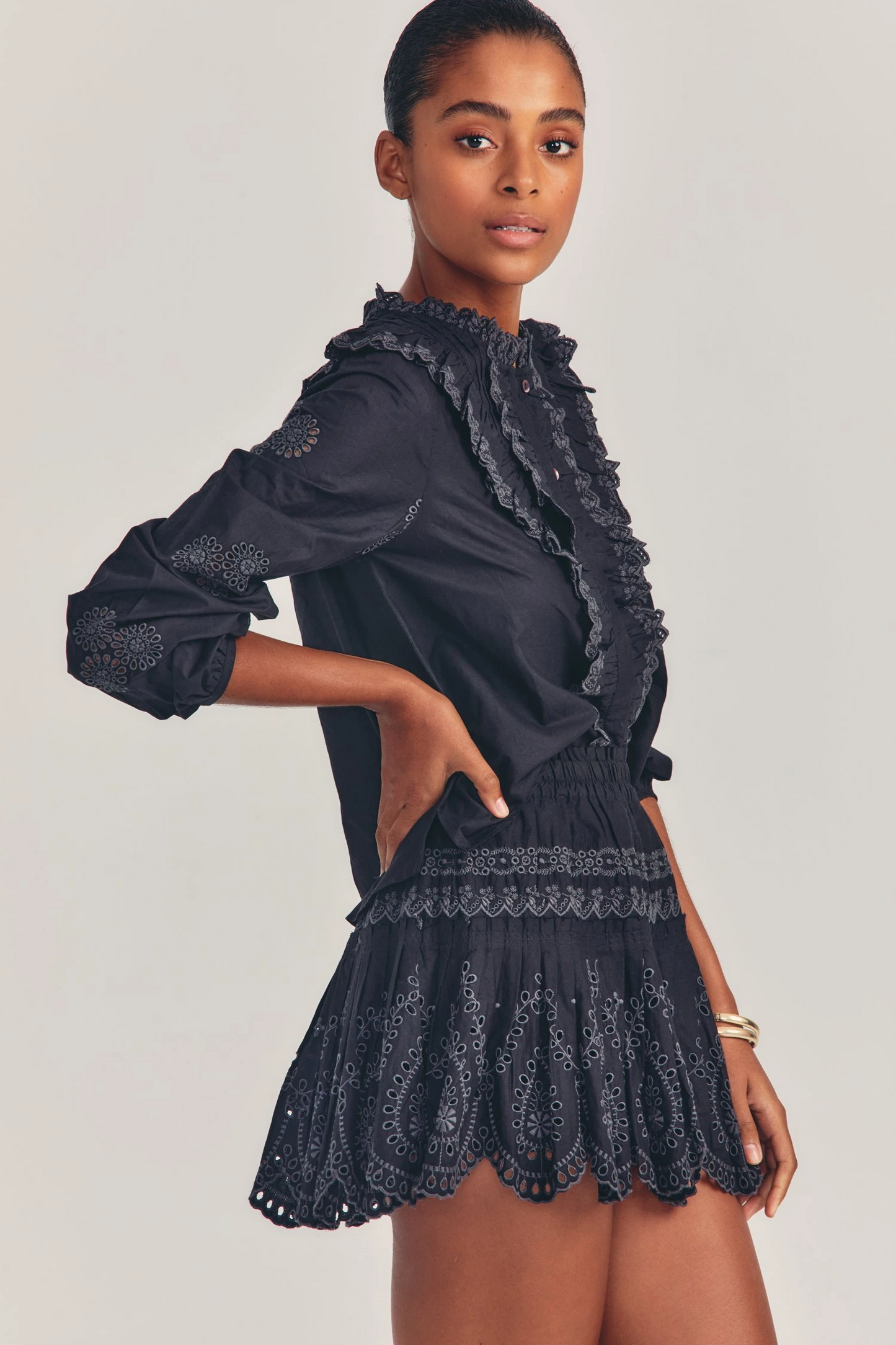 Load image into Gallery viewer, Sarie Skirt Black - Skirt
