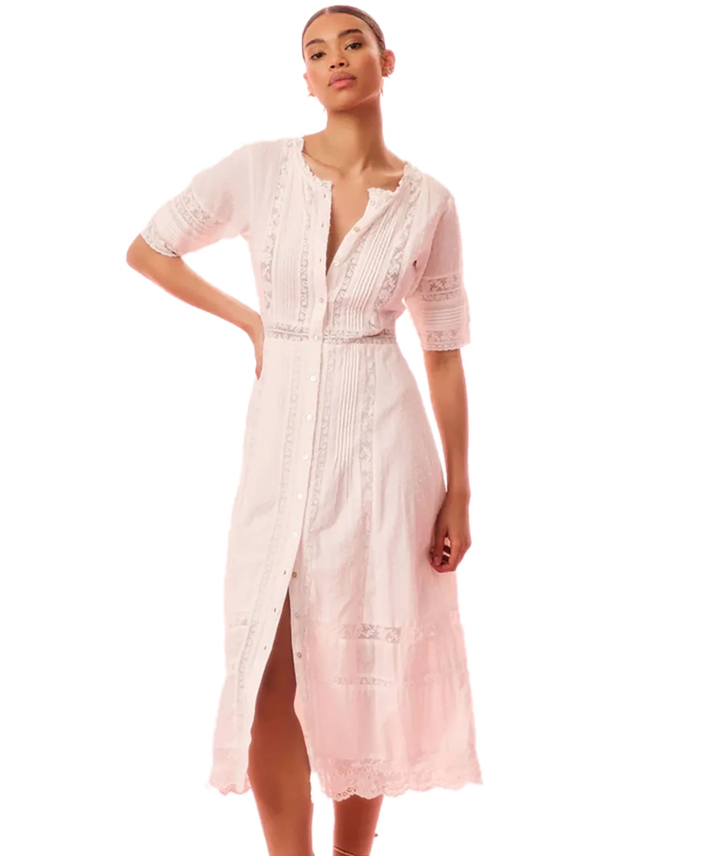Load image into Gallery viewer, Francilla Dress Optic White
