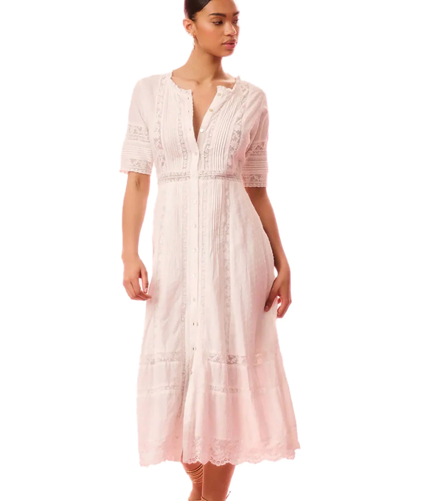 Load image into Gallery viewer, Francilla Dress Optic White
