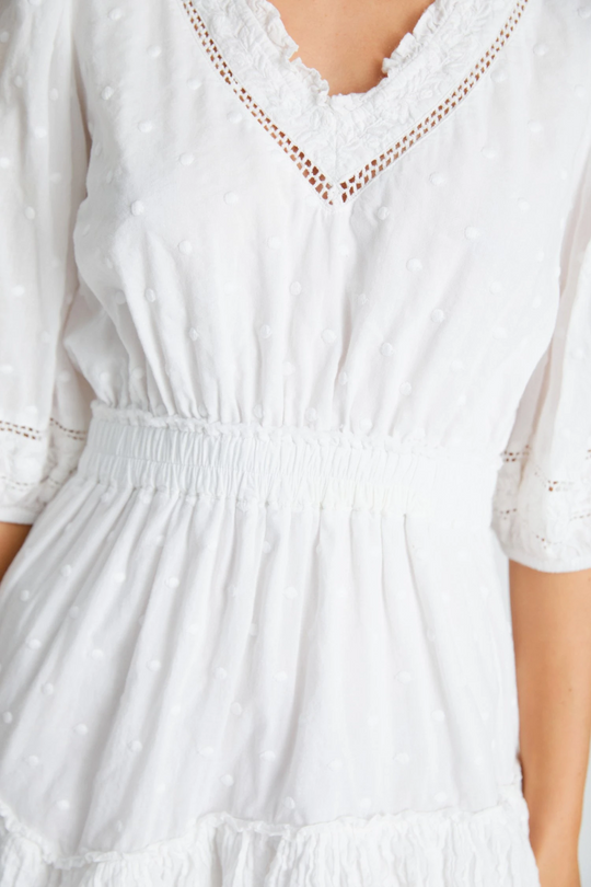 Adley Dress White