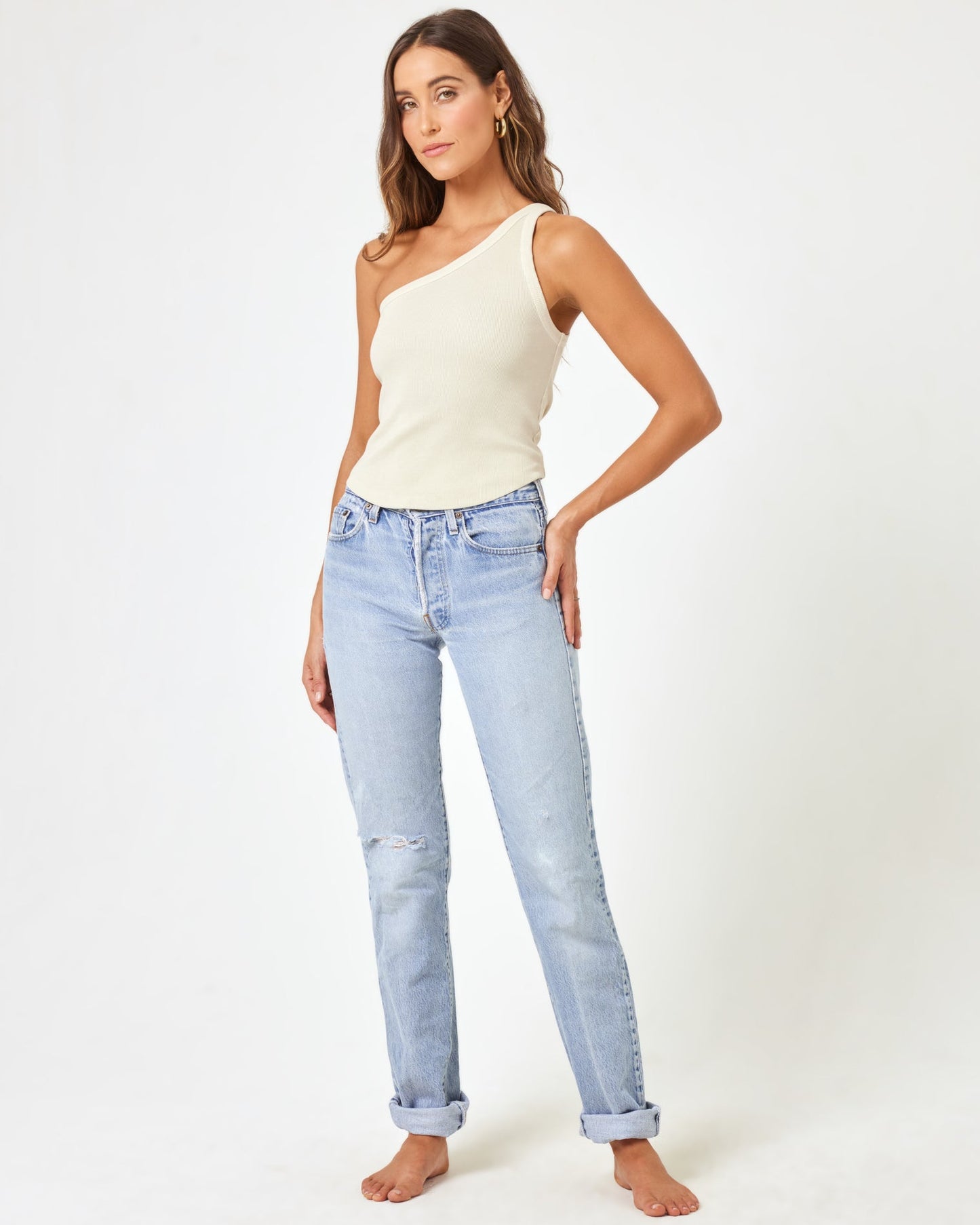 Load image into Gallery viewer, Kylie Tank Bone - Top
