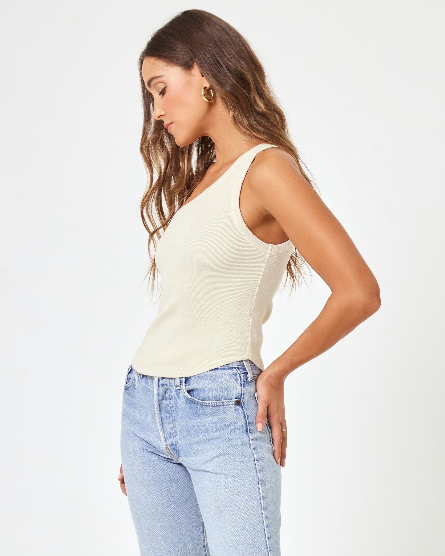 Load image into Gallery viewer, Kylie Tank Bone - Top
