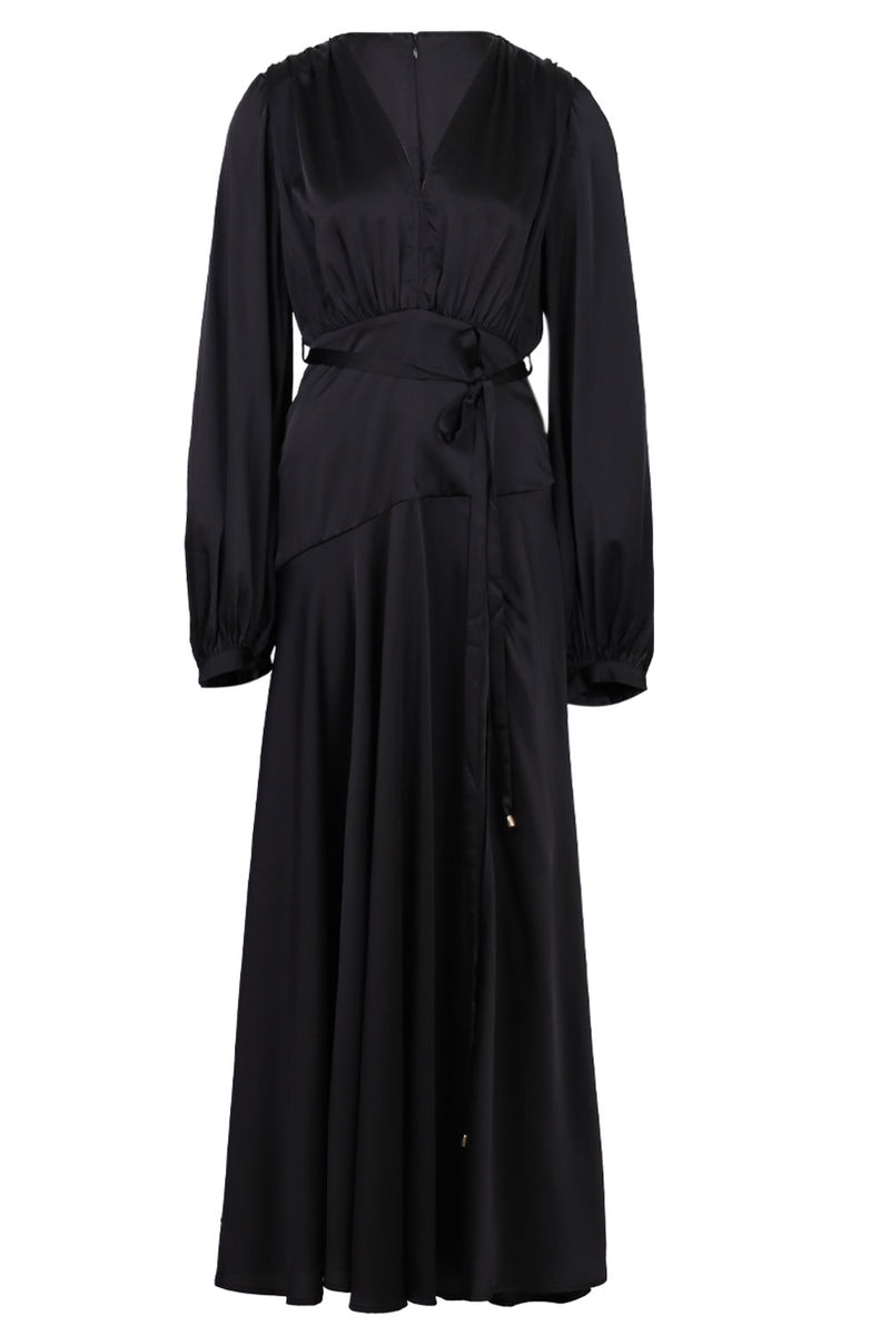 Satin Ultra Maxi Gown Black