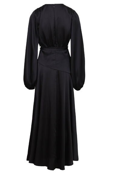 Satin Ultra Maxi Gown Black